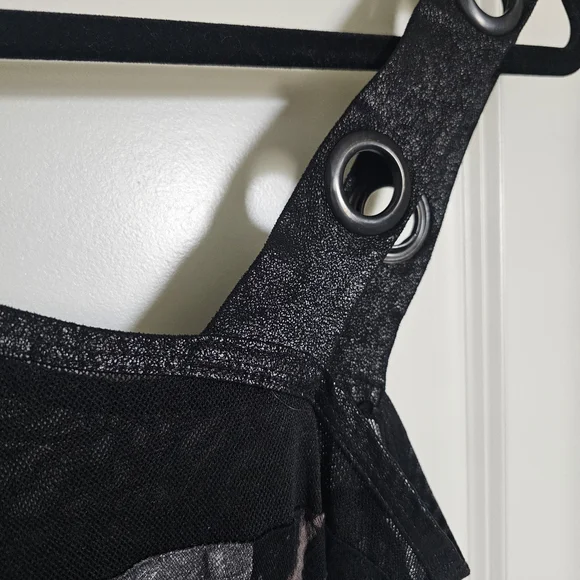 SALVAGE Edgy Black and Gray Asymmetrical Dress. M - Picture 6 of 13